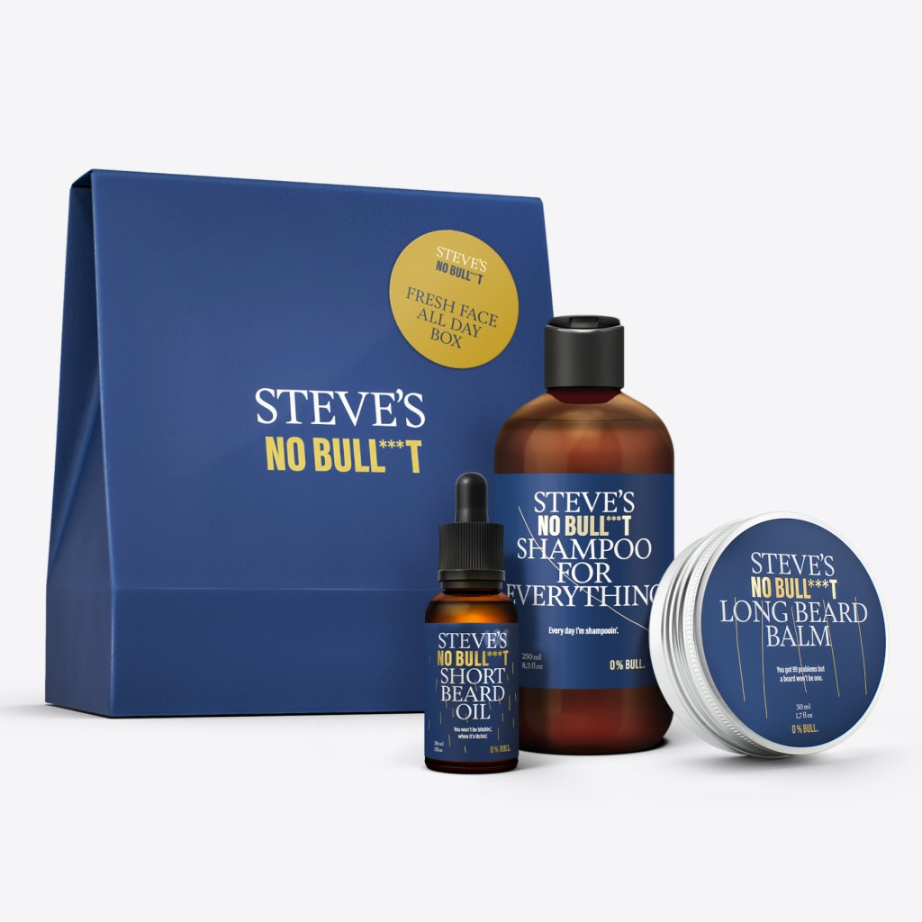 Steves Stevova vousatá sada (Shampoo, Beard Oil, Beard Balm)