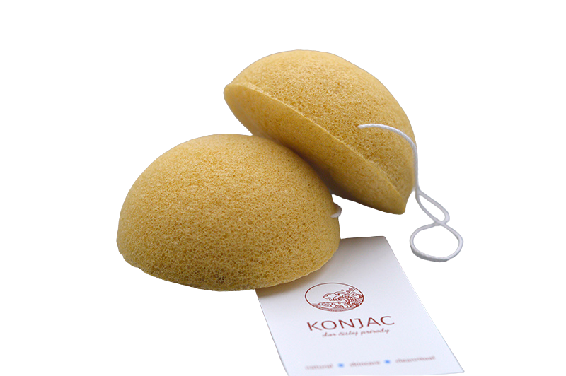 Konjac Konjaková houbička s extraktem z kurkumy, 1 ks Tvar: Klasik
