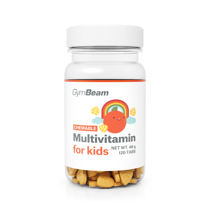 GymBeam Multivitamín, tablety na cucání pro děti, 120 tab.