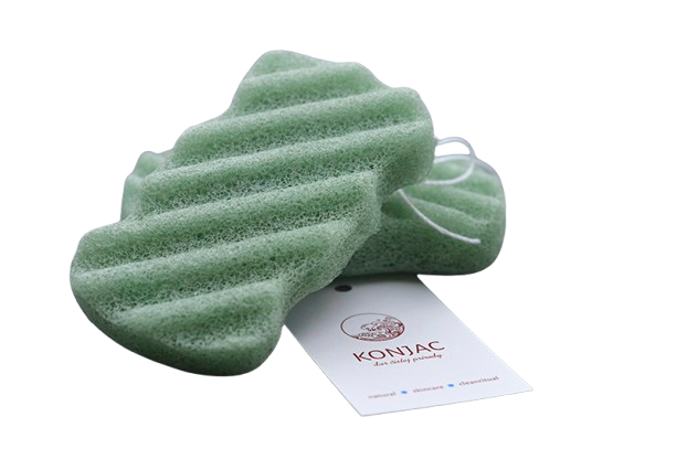 Konjac Konjaková houba s extraktem ze zeleného čaje, 1 ks