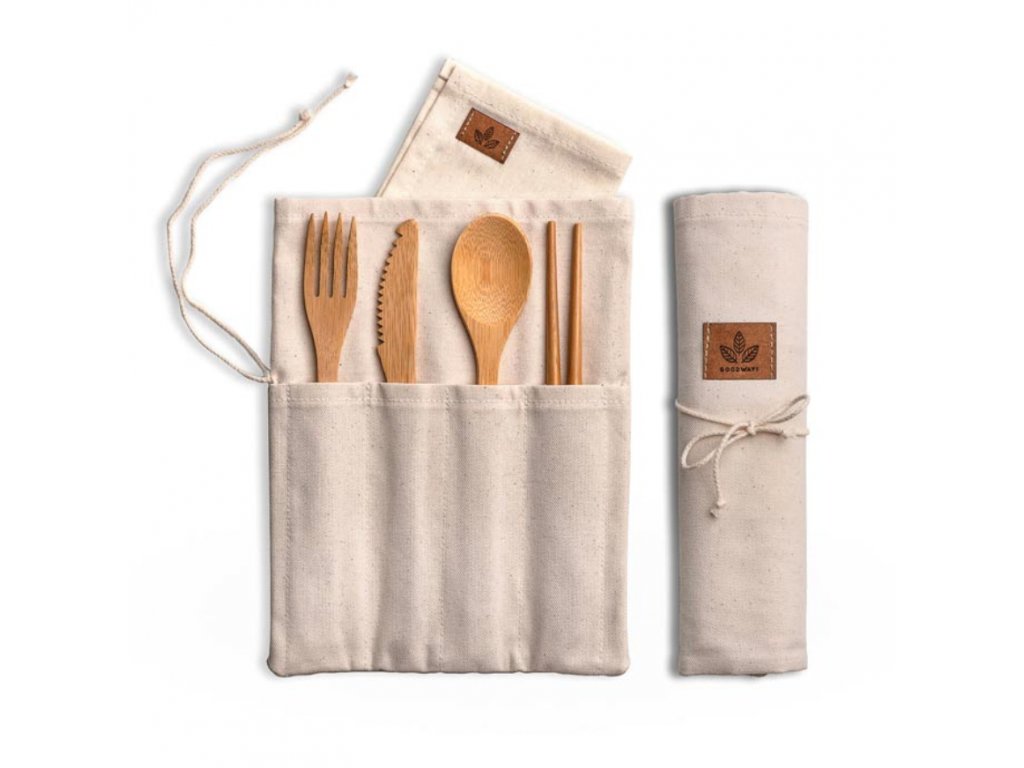 GoodWays Bambusový příbor, 4ks Barevný: Béžová
