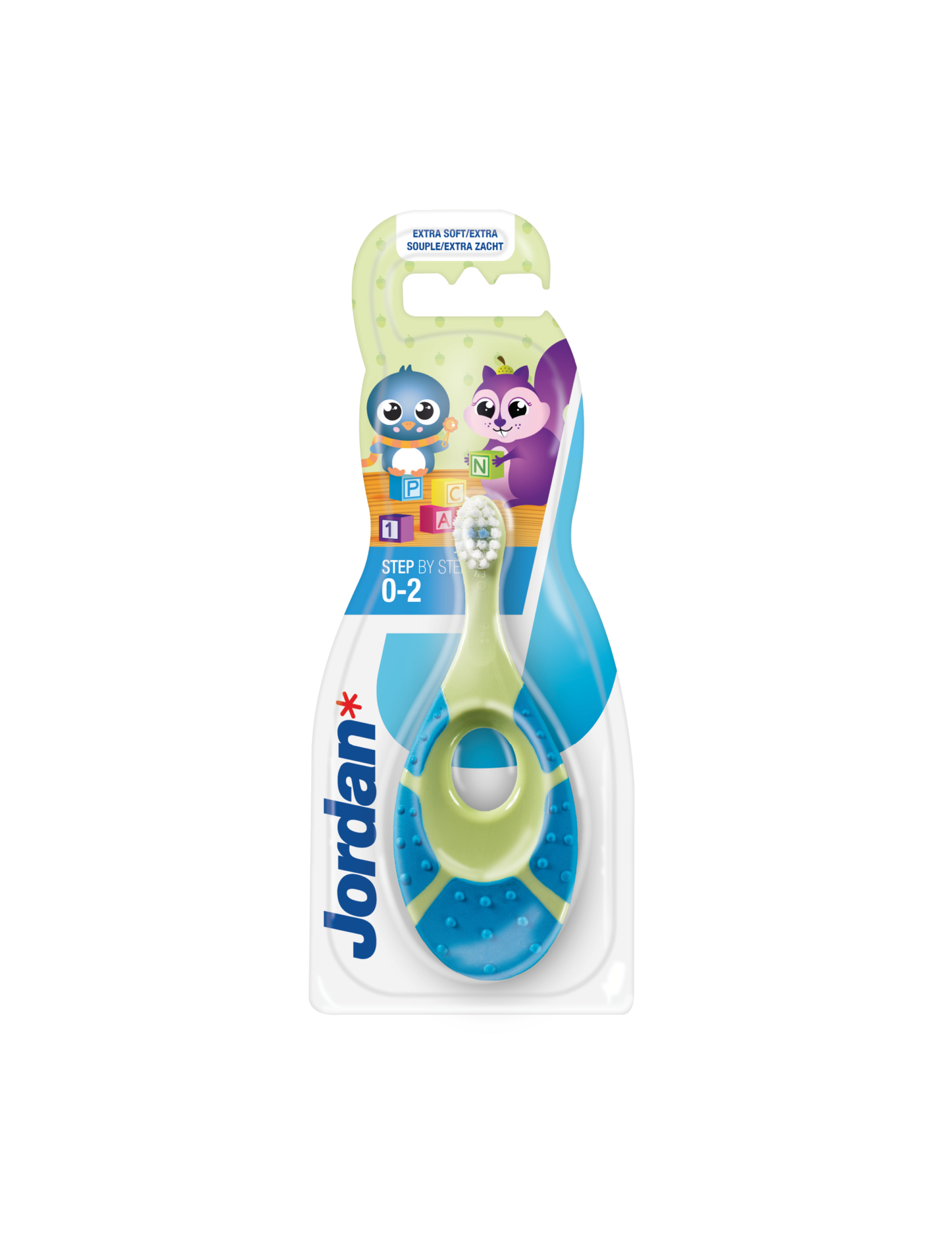 Jordan Step 1 zubní kartáček pro miminka a batolata, 1ks Barva: Zelená