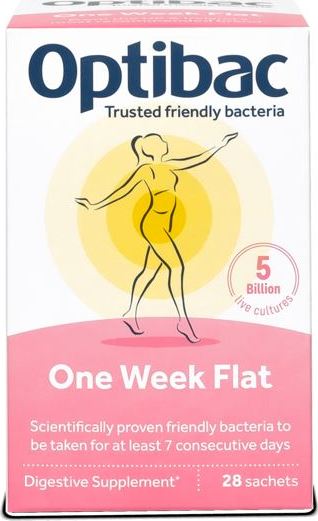 Optibac One Week Flat Probiotika při nadýmání a PMS, 28 ks