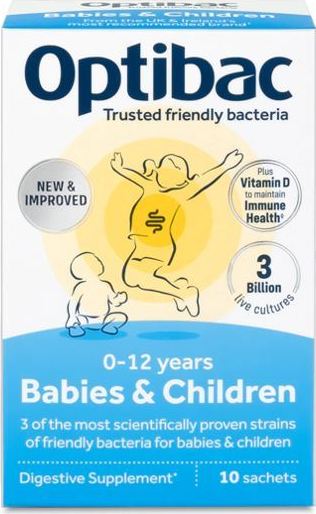 Optibac Babies & Children (Probiotika pro miminka a děti) 10 sáčků