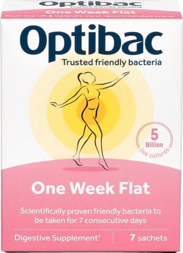 Optibac One Week Flat (Probiotika při nadýmání a PMS) 7 x 1,5 g sáček