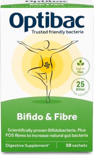 Optibac Bifido & Fibre (Probiotika při zácpě) 10 x 6 g sáček