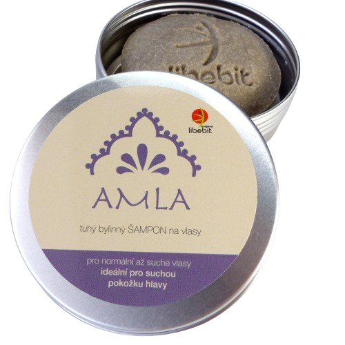 Libebit Tuhý bylinný šampon AMLA v plechové krabičce, 70 g