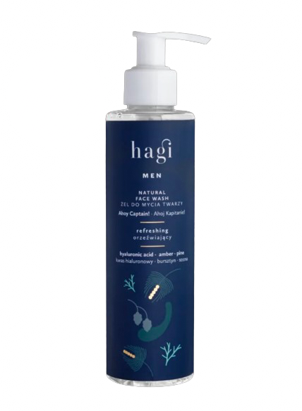 Hagi Osvěžující gel na mytí obličeje pro muže Ahoy Captain, 200 ml