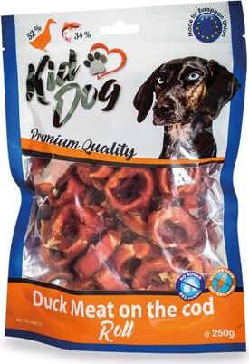 KIDDOG kachní masíčko na tresčí rolce 250 g