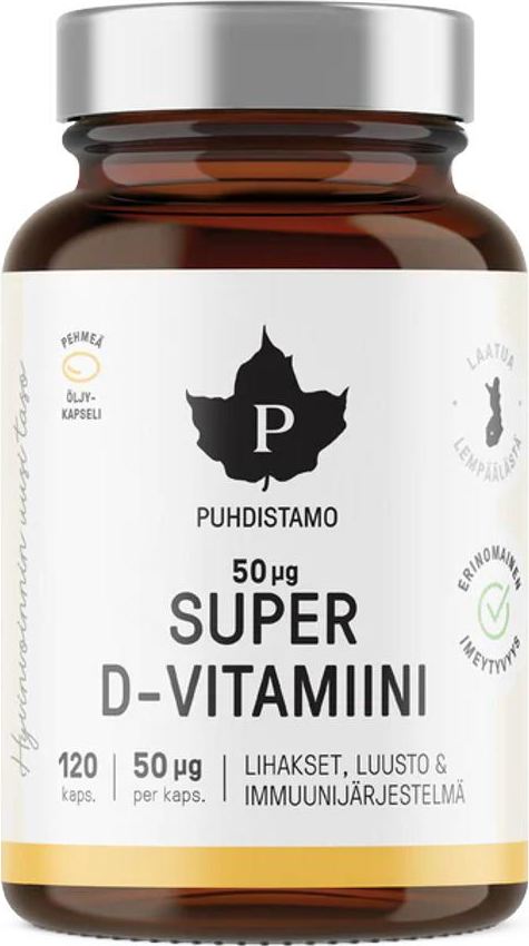 Puhdistamo Super Vitamin D 2000IU, 120 ks