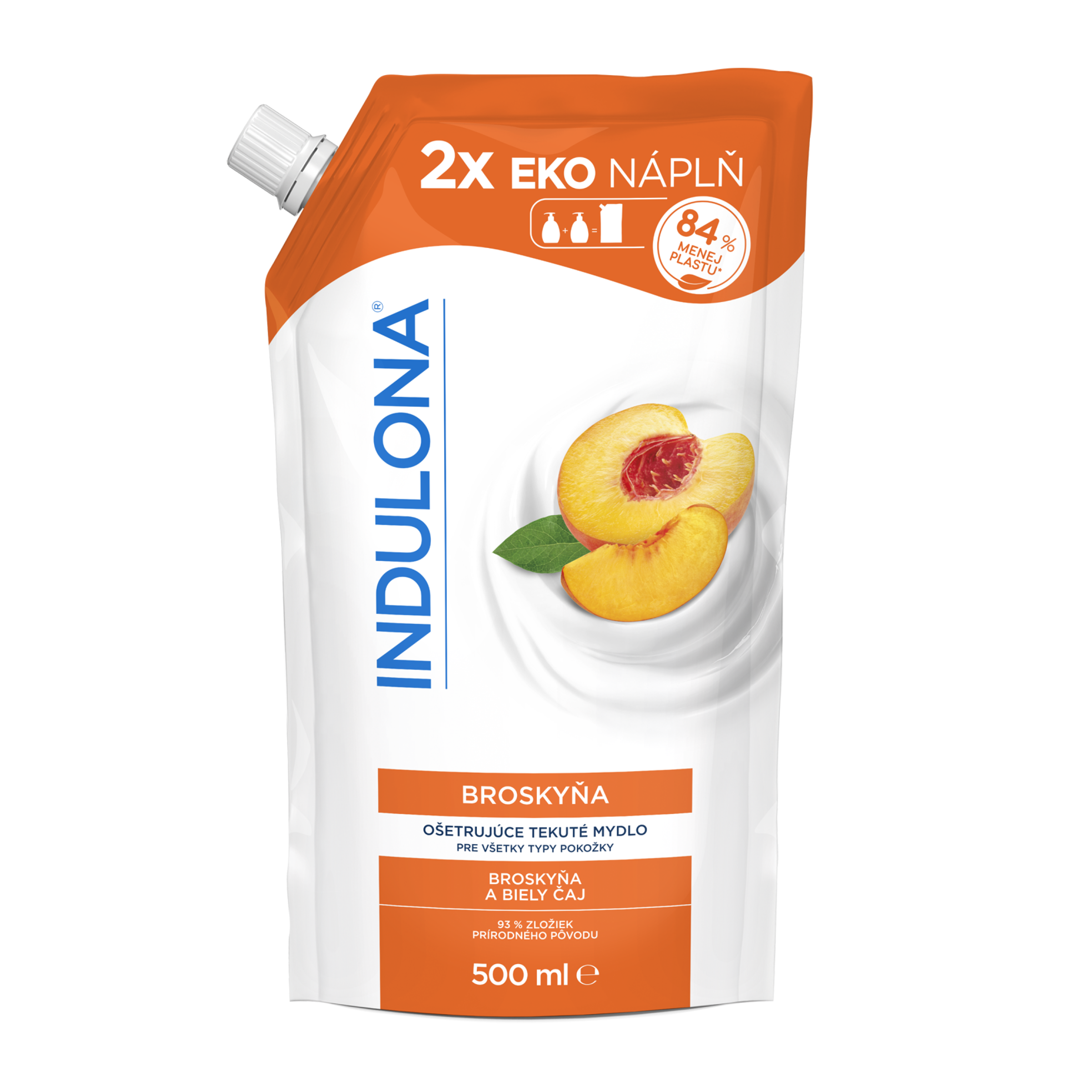 Indulona Tekuté mýdlo Broskev, 500ml