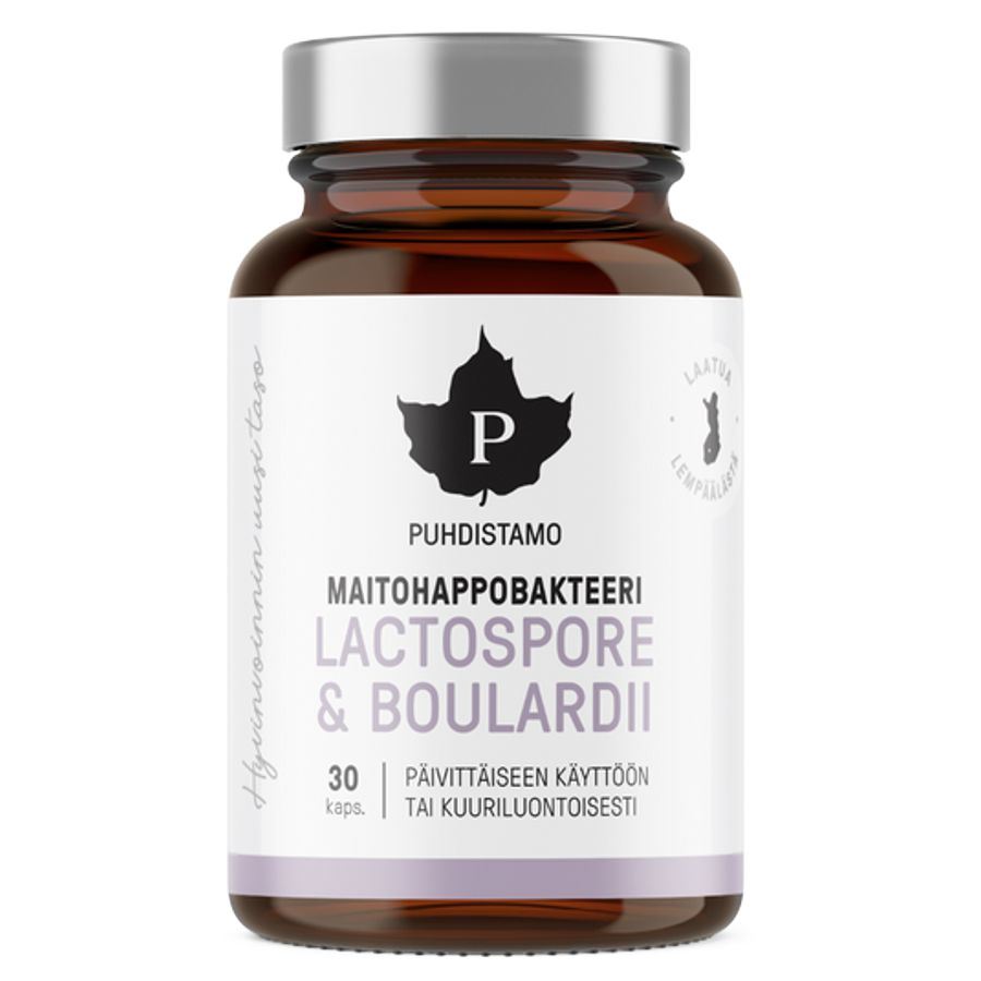 Puhdistamo Lactic Acid Bacteria Boulardii Probiotika LactoSpore® a Lynside®, 30 ks