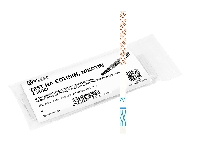 1x IVD Biotech Drogový test na nikotin z moči proužek