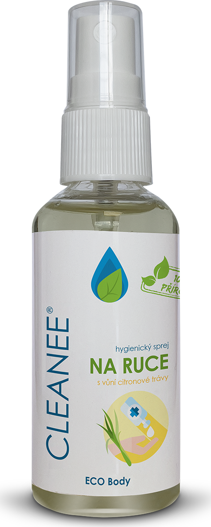 CLEANEE EKO hygienický sprej na ruce s vůní CITRONOVÉ TRÁVY 50 ml