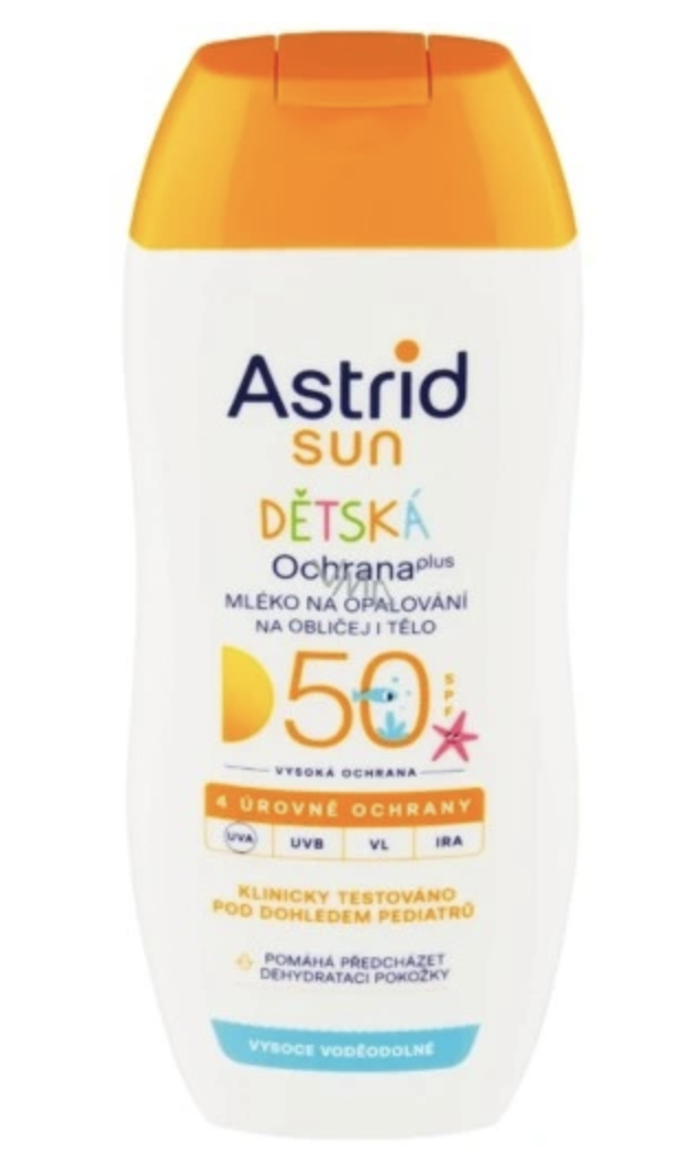 ASTRID SUN Dětské mléko na opalování SPF 50, 200 ml