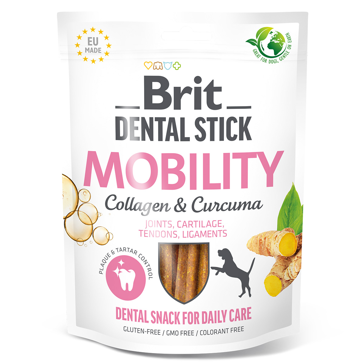 Brit Dental Stick Mobility with Curcuma & Collagen 7 ks