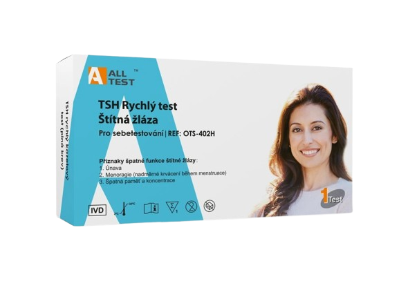 1x Alltest Diagnostický test na štítnou žlázu (THS) z krve pro samotestování