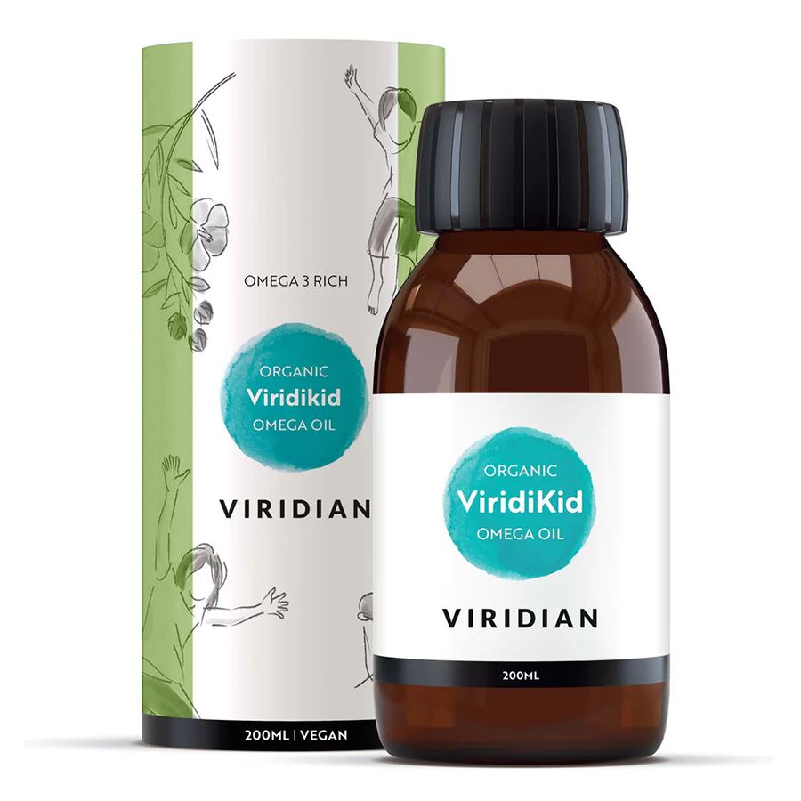 Viridian Viridikid Bio Omega 3 olej pro děti 200 ml