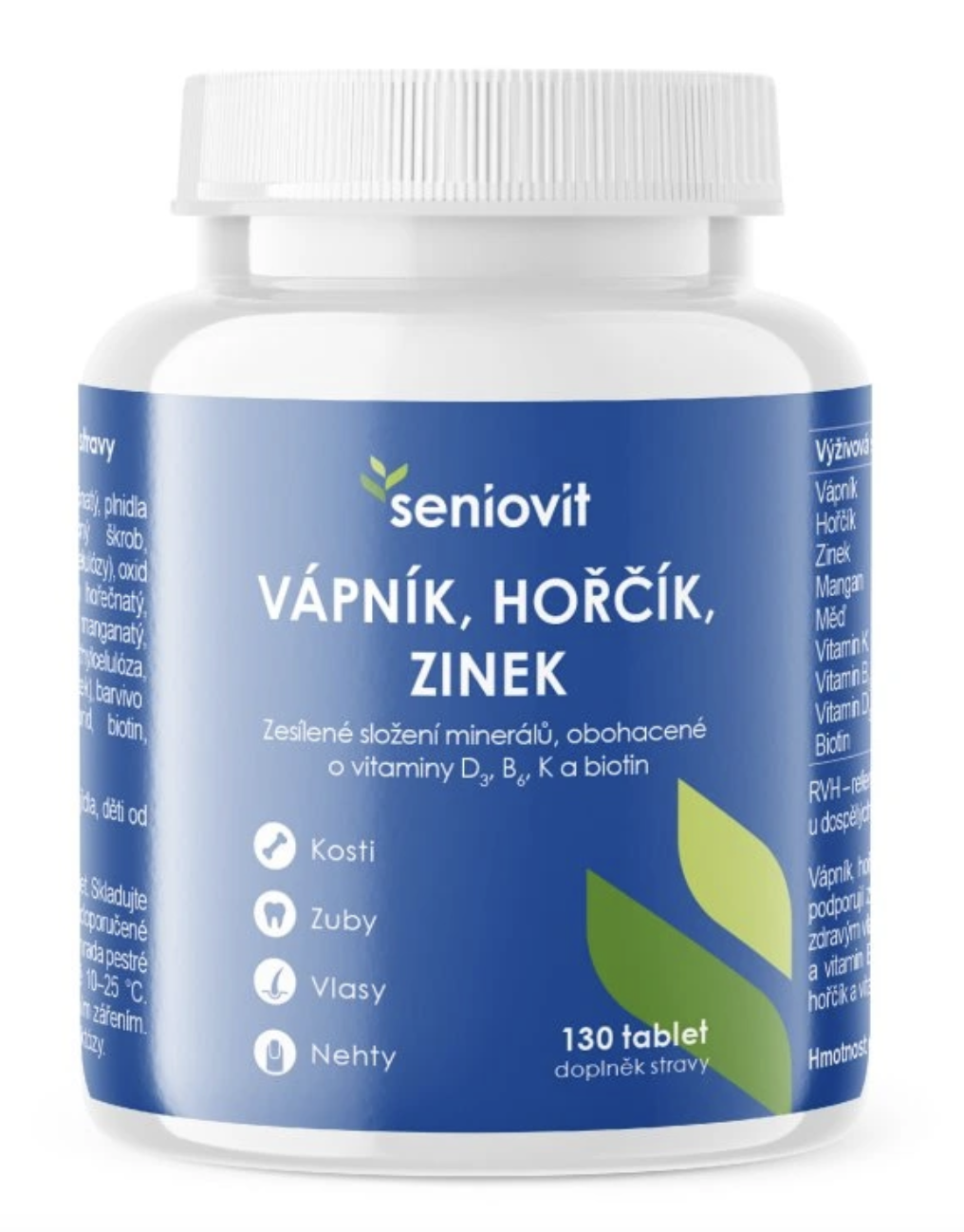 Seniovit Vápník, Hořčík, Zinek, 130 ks