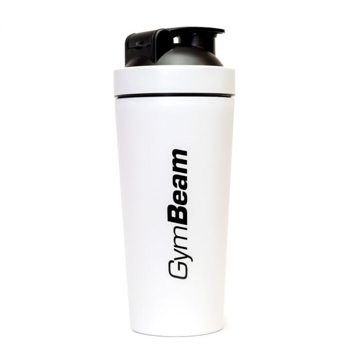 GymBeam Šejkr Steel sportovní šejkr barva White 739 ml
