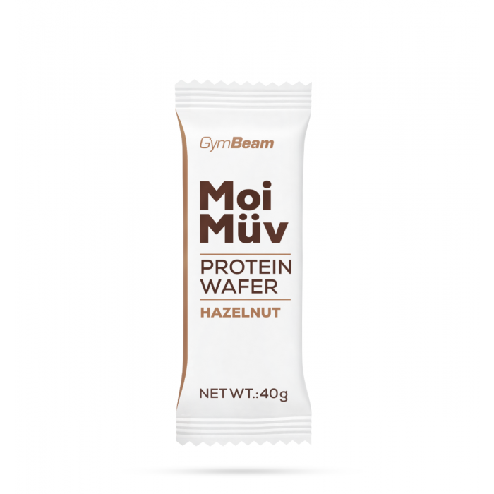 GymBeam  MoiMüv Protein Wafer, 40 g Příchuť: lískový ořech