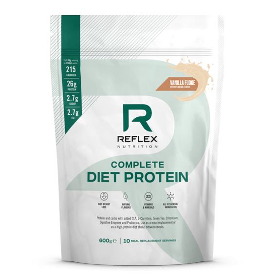 Reflex Nutrition Reflex Complete Diet Protein, 600 g Varianta: Complete Diet Protein 600g vanilkový fondán