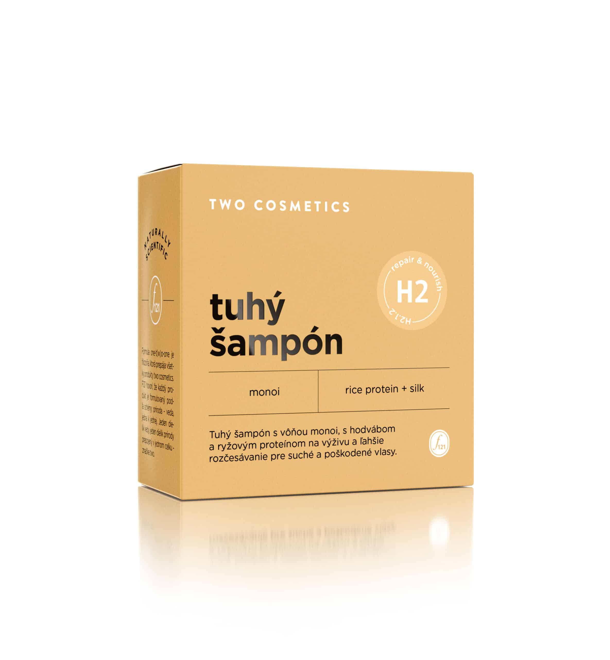 Twocosmetics Tuhý šampón REPAIR&NOURISH s rýžovým proteinem a hedvábím, 60 g