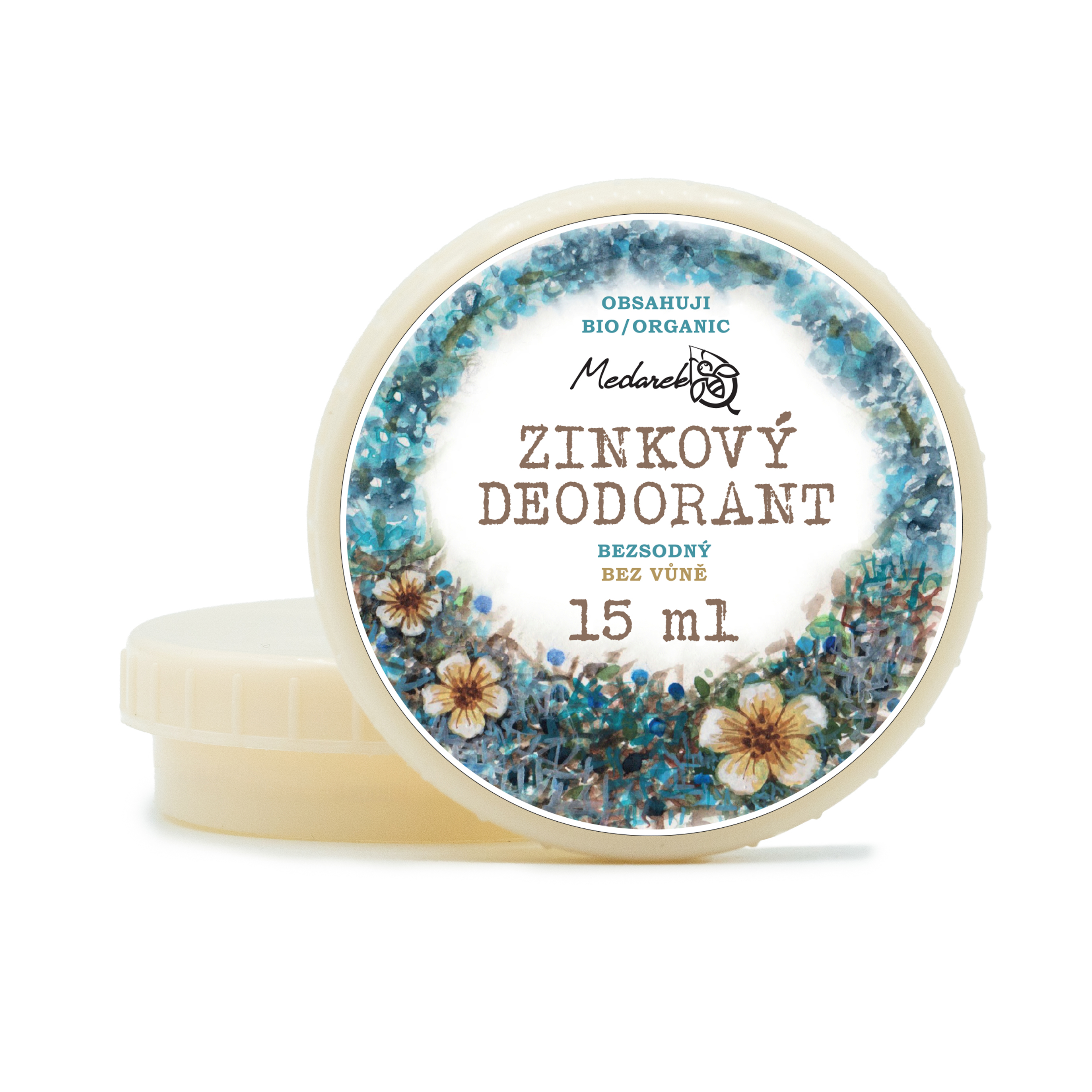 Medárek Zinkový deodorant bez vůně Objem:: 15 ml