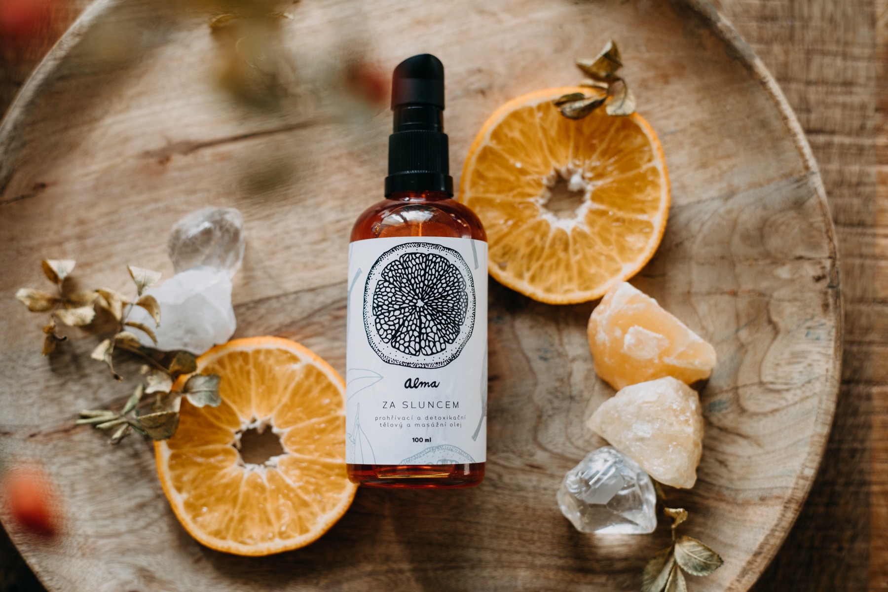 Alma Prohřívací tělový olej “Za Sluncem”, 100ml