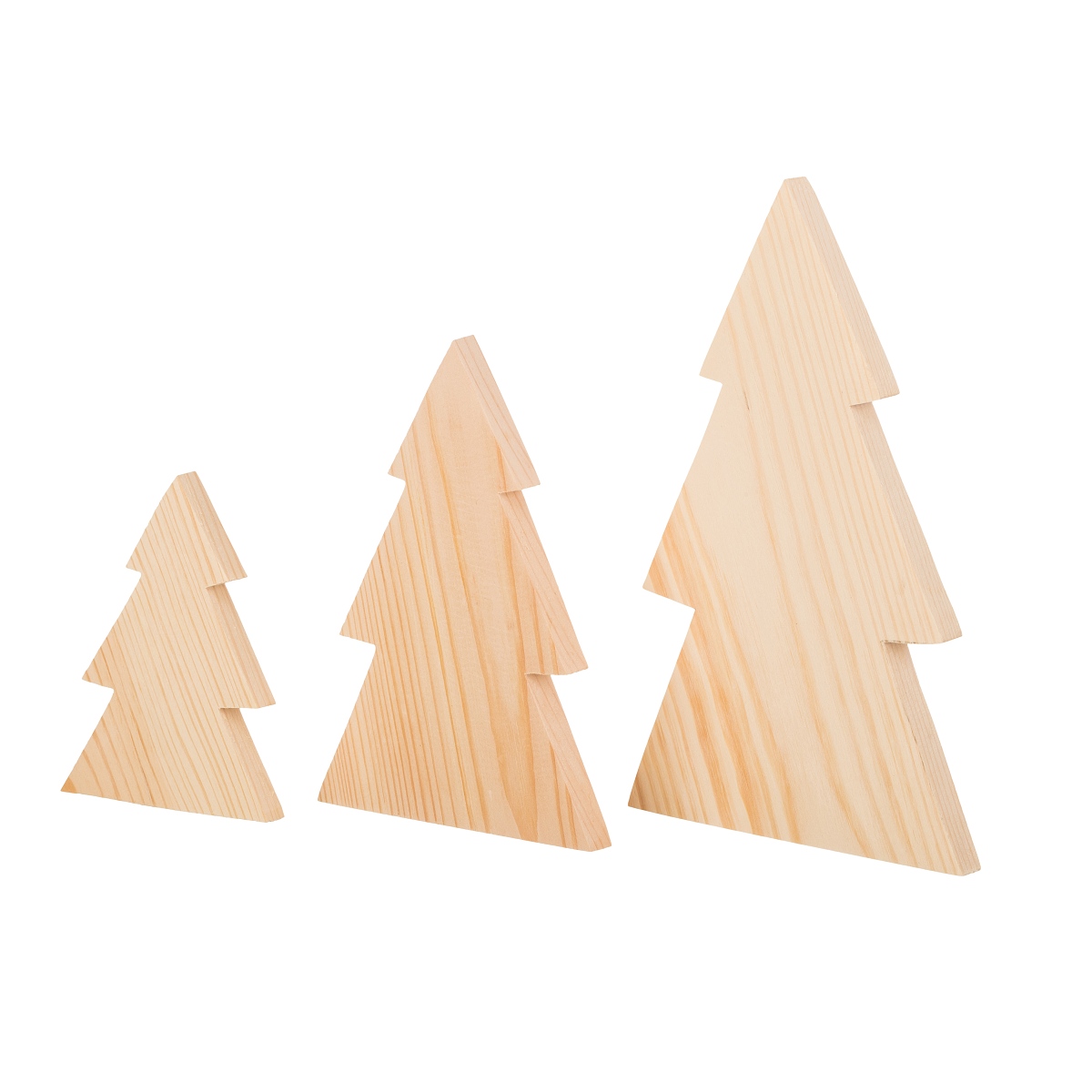 ČistéDřevo Dřevěné stromečky 3 ks