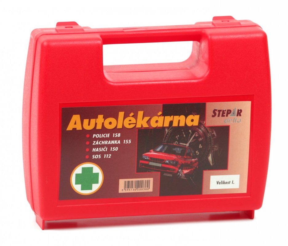 ŠTĚPAŘ Autolékárnička velikost I. – kufřík červený 153/2023 Sb.