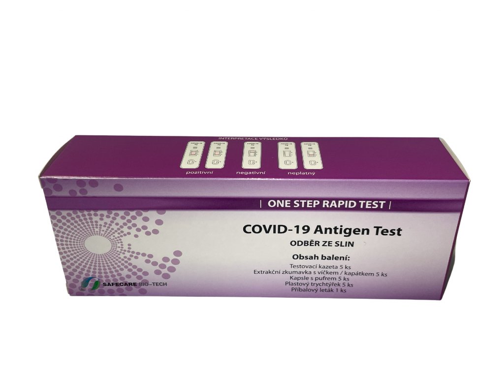 Safecare 5x  Antigenní rychlotest na COVID-19 ze slin - 42 Kč/ks
