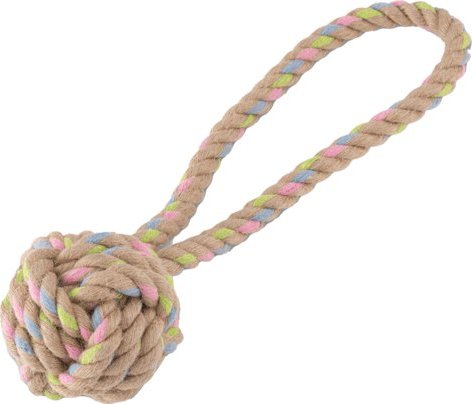 Hračky pro psy, Beco Hemp Rope - Ball on Loop-L