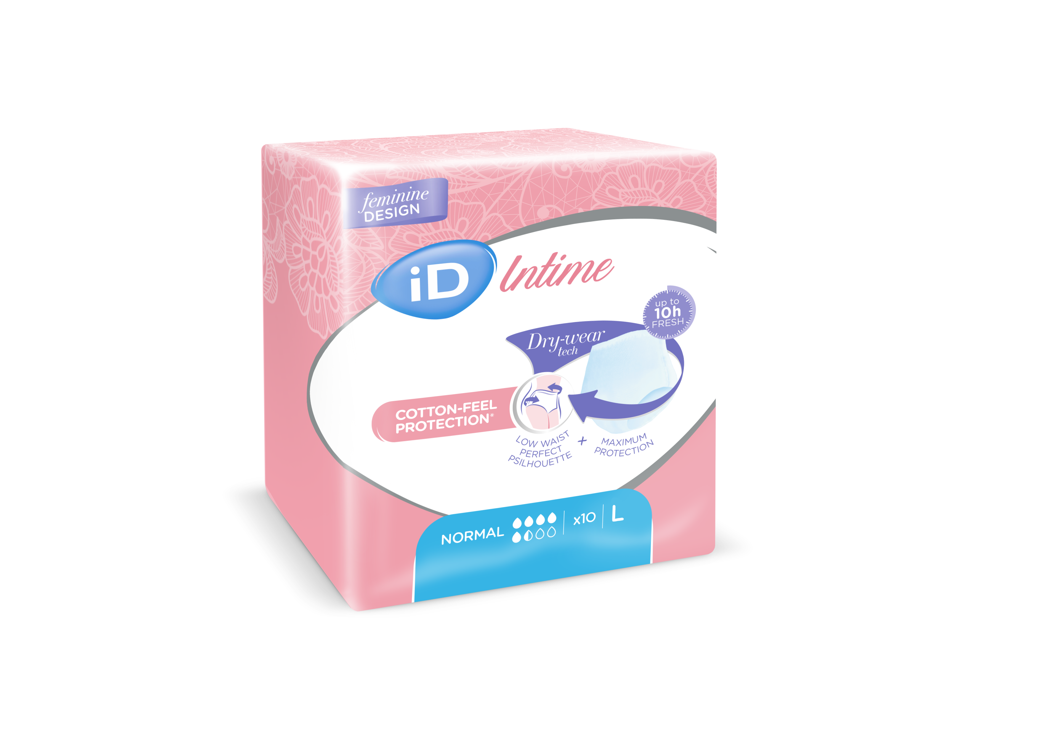 iD - Navlékací plenkové kalhotky - Intime Normal velikost L 10ks