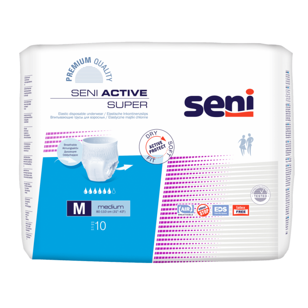 SENI ACTIVE SUPER Absorpční kalhotky M 10 ks