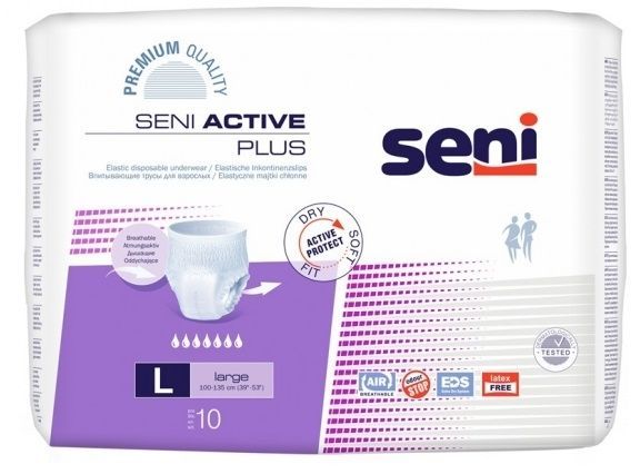 SENI ACTIVE PLUS Absorpční kalhotky L 10 ks