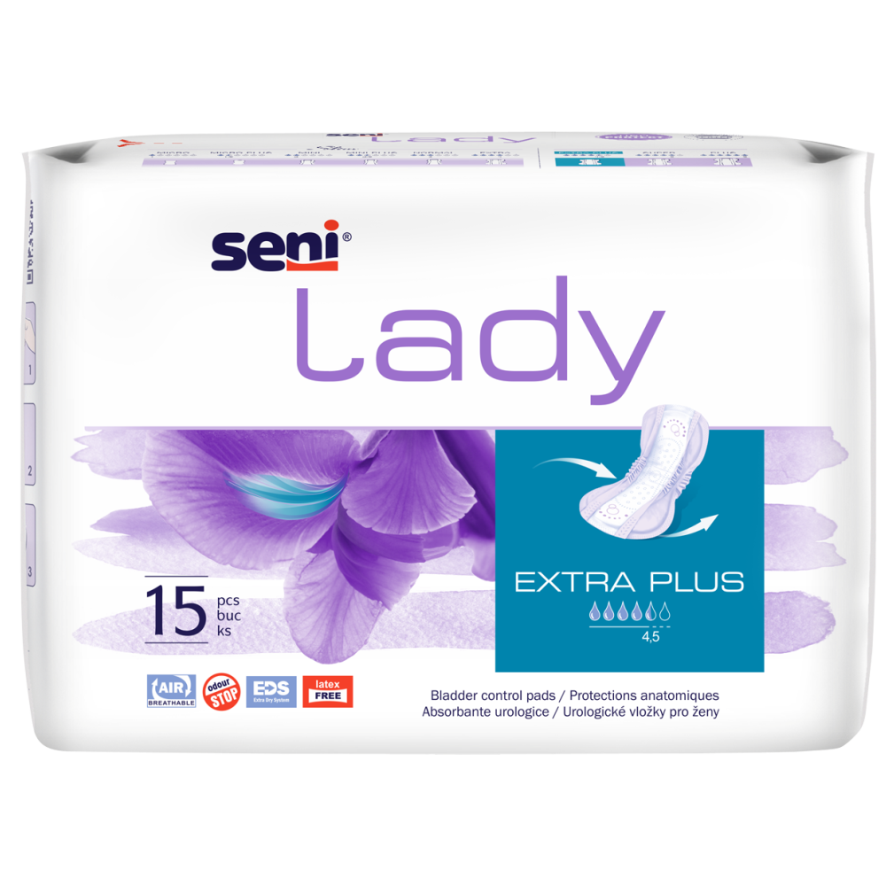 SENI LADY EXTRA PLUS Inkontinenční vložky 15 ks