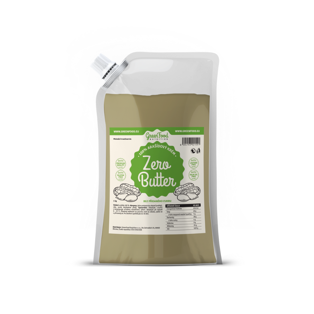 GreenFood Nutrition Zero Butter 100% Arašídový krém 50g