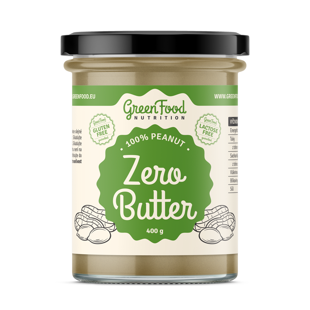 GreenFood Nutrition Zero Butter 100% Arašídový krém 400g