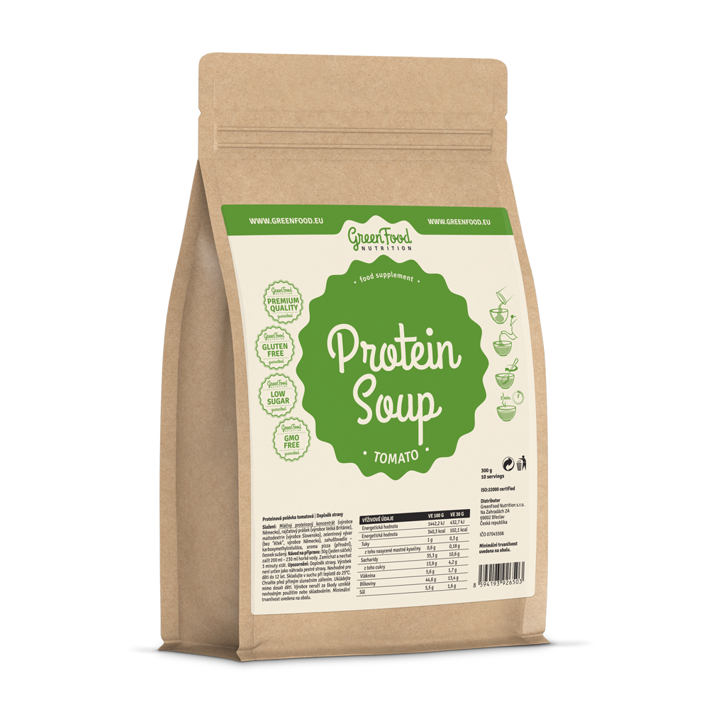 GreenFood Nutrition Proteinová polévka Tomatová 300g