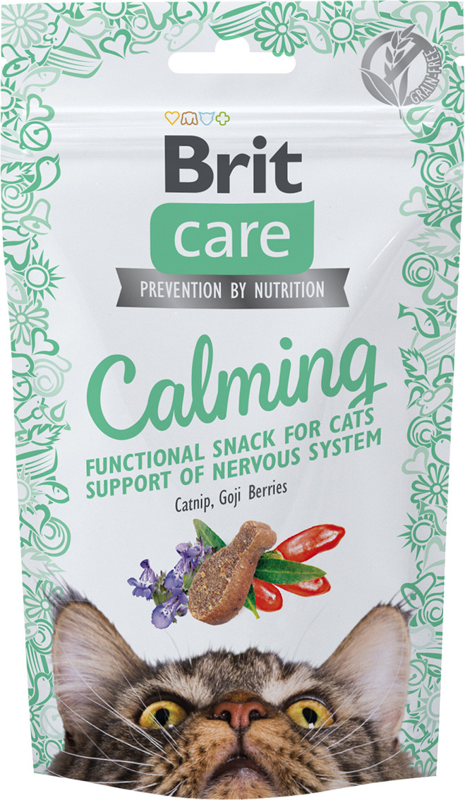 Brit Care Cat Snack pamlsek pro nervový balanc koček se šantou a goju, 50 g