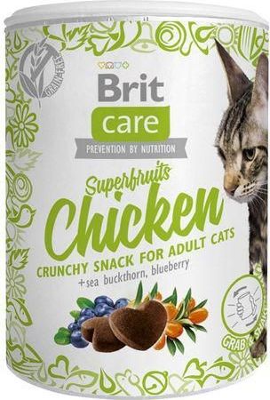 Brit Care Cat křupavé pamlsky pro kočky s rakytníkem a borůvkami, 100 g