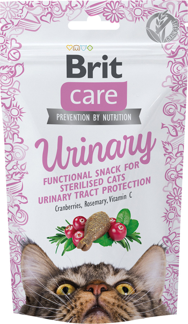 Brit Care Cat Snack pamlsek pro dospělé kastrované kočky s brusinkami a rozmarýnem, 50 g