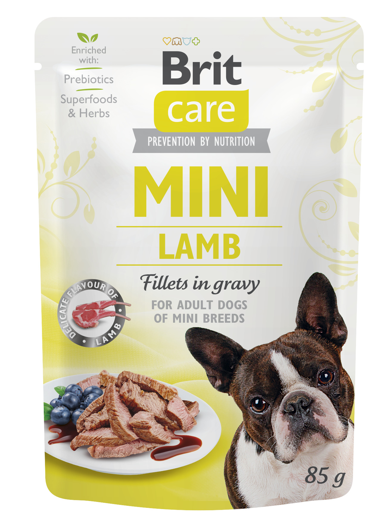 Brit Care Mini Brit Care kapsička pro dospělé psy jehněčí filety ve šťávě, 85 g