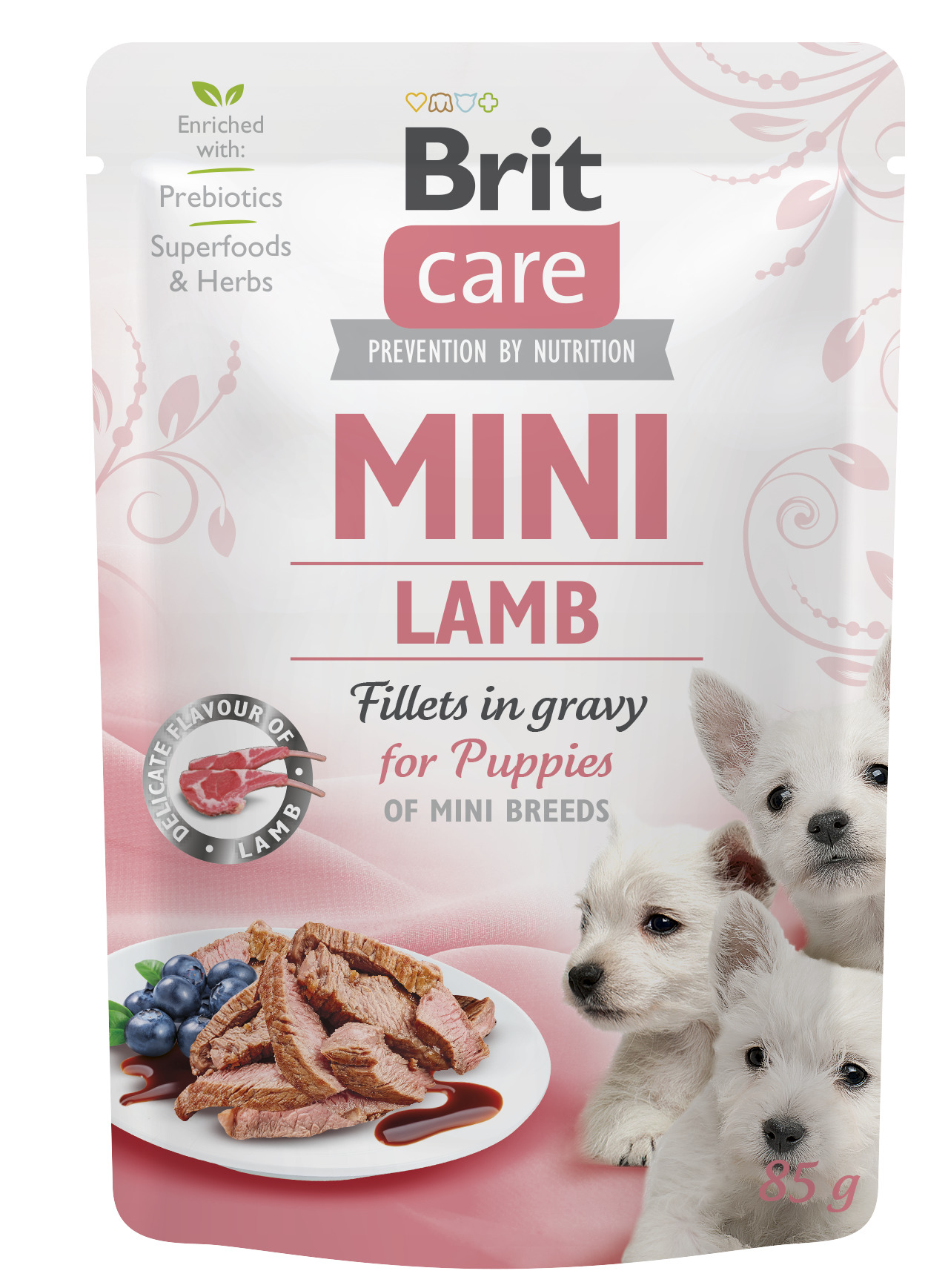 Brit Care Mini Brit Care kapsička pro štěňata s jehněčími filety ve šťávě, 85 g