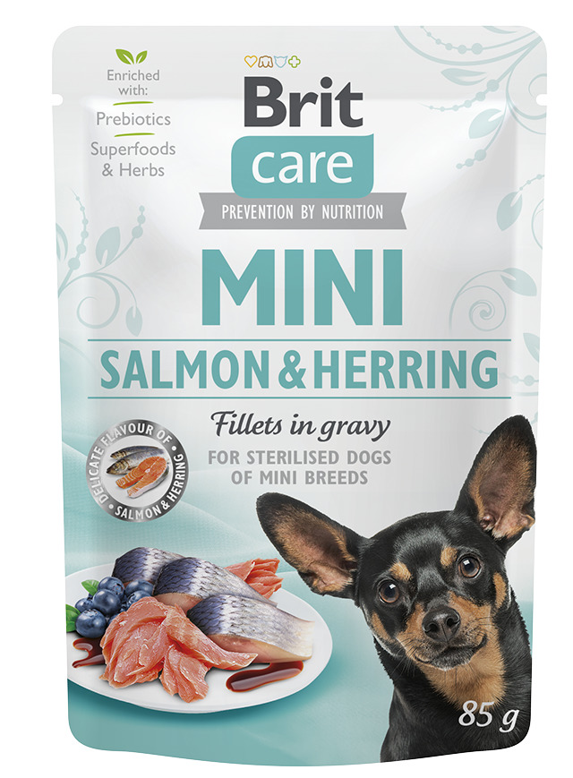 Brit Care Dog Mini Salmon&Herring steril fillets 85 g