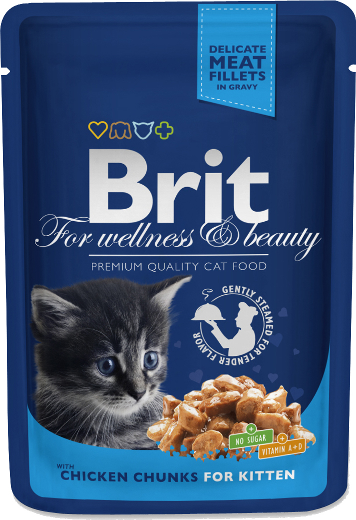 Brit premium cat Kapsička pro koťata s kuřecími kousky, 100 g