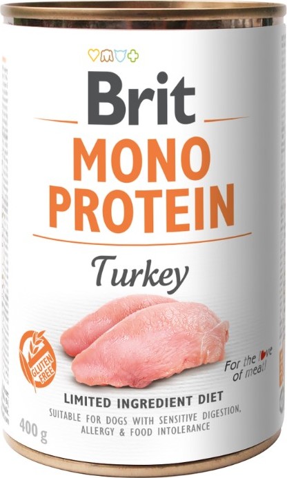 Brit Mono Proteinová konzerva pro psy 100% krůtí, 400 g
