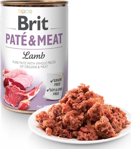 Brit Konzerva pro psy paté jehněčí, kuřecí, vnitřnosti, 800 g