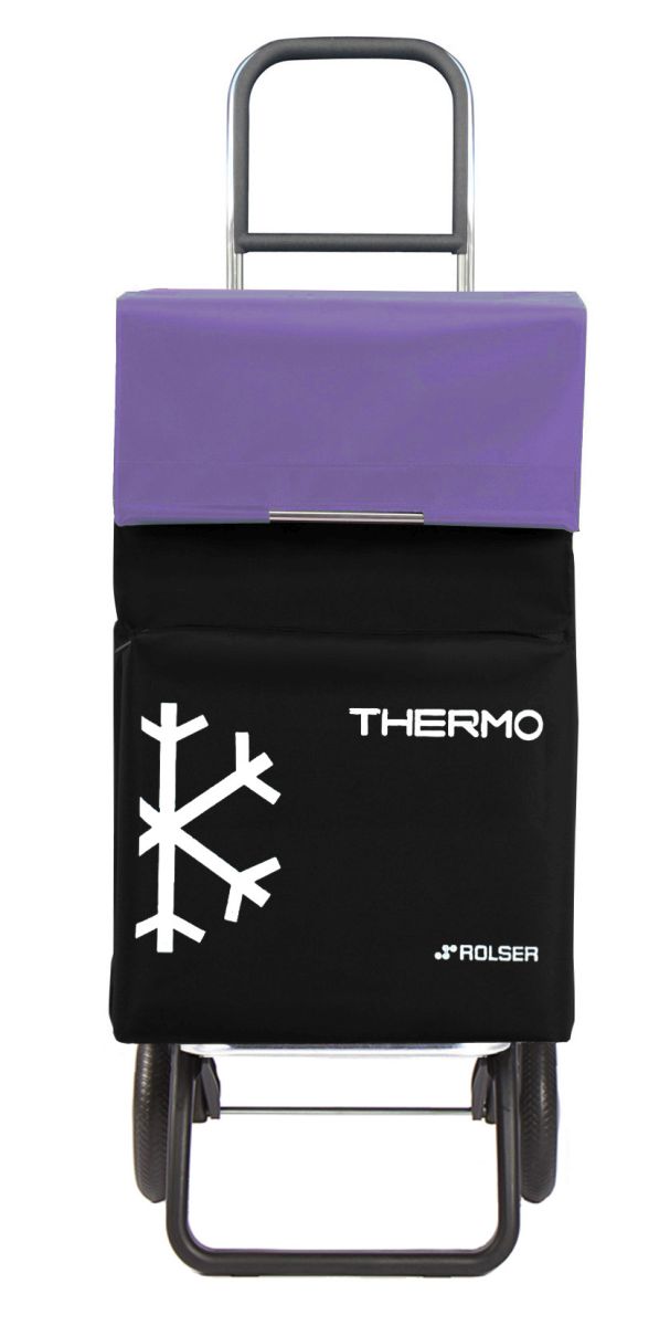 Rolser Termo Fresh MF RG nákupní taška na kolečkách, černo-fialová